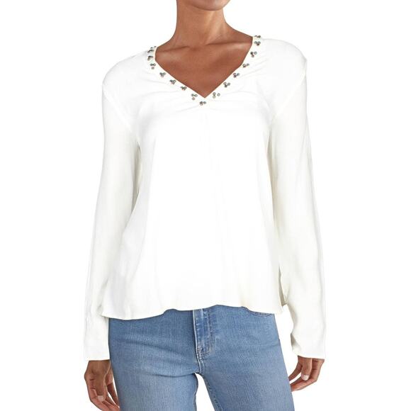 NWT Scotch & Soda Vagabond Voyage Beaded Blouse - Size 4 - Picture 1 of 7